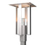 Hubbardton Forge 2021 Coastal Burnished Steel Coastal Silver Clear Glass (ZM) Shadow Box Outdoor Post Light