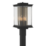 Hubbardton Forge 2021 Coastal Black Translucent Soft Gold Clear Glass (ZM) Kingston Outdoor Post Light