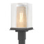 Hubbardton Forge 2021 Coastal Black Coastal Silver Clear Glass (ZM) Polaris Outdoor Post Light