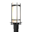 Hubbardton Forge 2002 Coastal Black Opal Glass (GG) Banded Outdoor Post Light