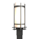 Hubbardton Forge 2002 Coastal Natural Iron Opal Glass (GG) Banded Outdoor Post Light