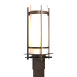 Hubbardton Forge 2002 Coastal Bronze Opal Glass (GG) Banded Outdoor Post Light