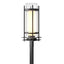 Hubbardton Forge 2020 Coastal Black Seeded Glass with Opal Diffuser (ZS) Torch Outdoor Post Light