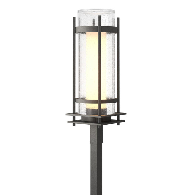 Hubbardton Forge 2020 Coastal Natural Iron Seeded Glass with Opal Diffuser (ZS) Torch Outdoor Post Light