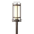 Hubbardton Forge 2020 Coastal Bronze Seeded Glass with Opal Diffuser (ZS) Torch Outdoor Post Light