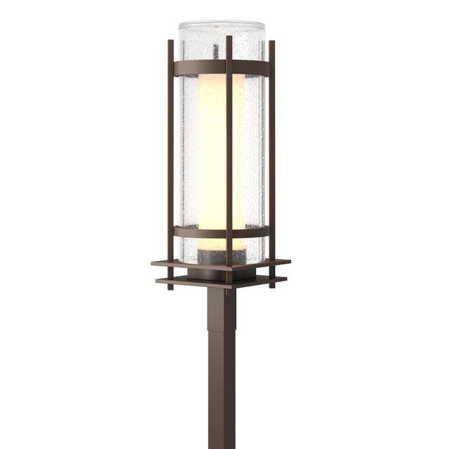 Hubbardton Forge 2020 Coastal Bronze Seeded Glass with Opal Diffuser (ZS) Torch Outdoor Post Light