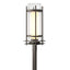Hubbardton Forge 2020 Coastal Dark Smoke Seeded Glass with Opal Diffuser (ZS) Torch Outdoor Post Light