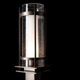 Hubbardton Forge 2020 Coastal Dark Smoke Seeded Glass with Opal Diffuser (ZS) Torch Outdoor Post Light