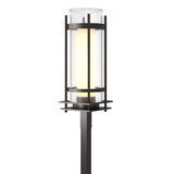 Hubbardton Forge 2020 Coastal Oil Rubbed Bronze Seeded Glass with Opal Diffuser (ZS) Torch Outdoor Post Light