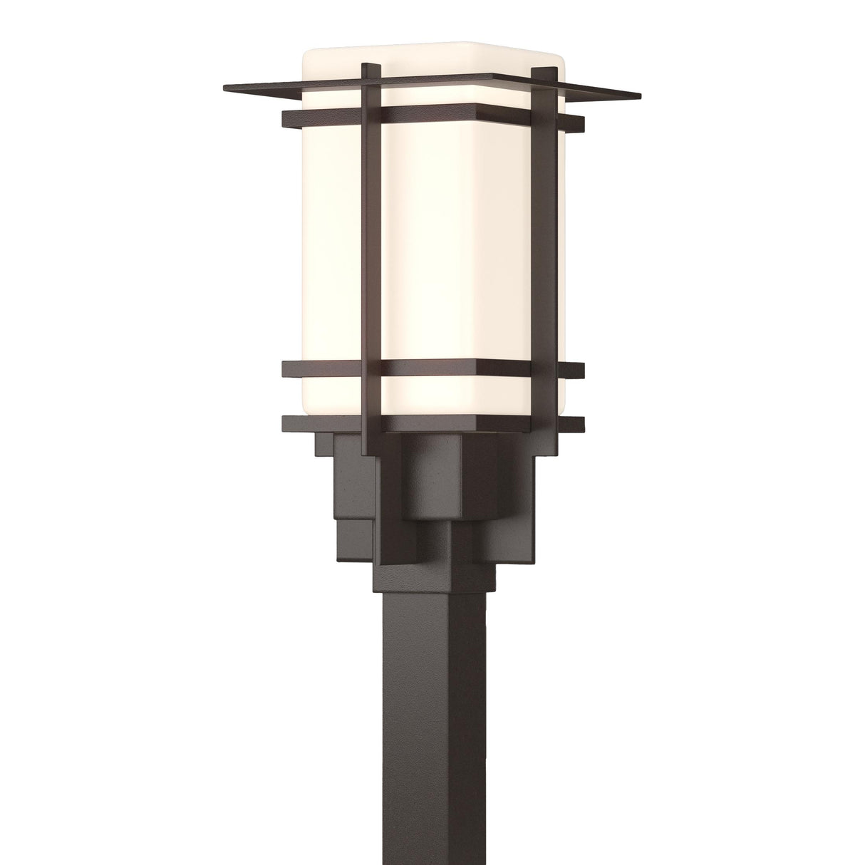 Hubbardton Forge 2007 Coastal Dark Smoke Opal Glass (GG) Tourou Outdoor Post Light