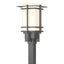 Hubbardton Forge 2007 Coastal Burnished Steel Opal Glass (GG) Tourou Outdoor Post Light