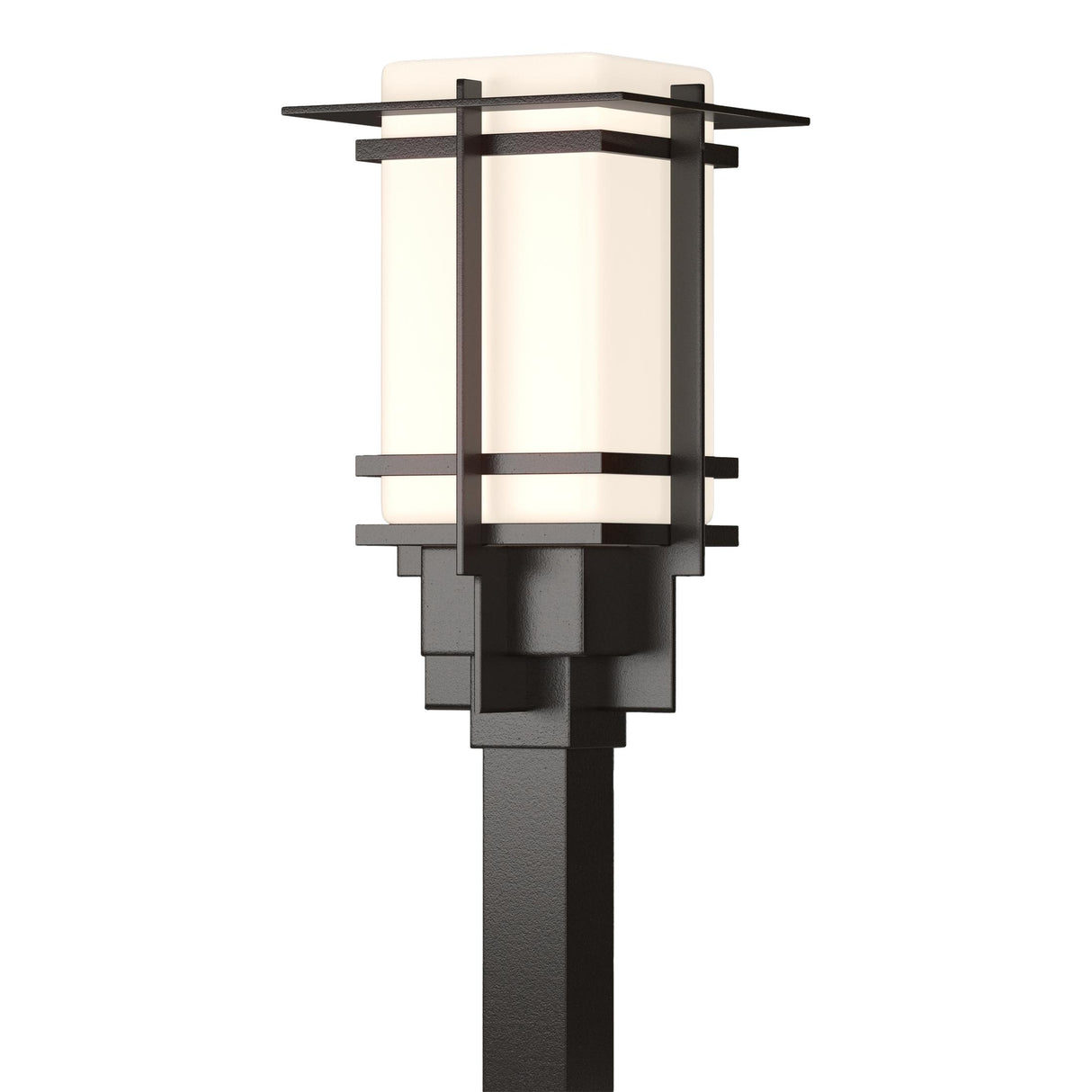 Hubbardton Forge 2007 Coastal Oil Rubbed Bronze Opal Glass (GG) Tourou Outdoor Post Light