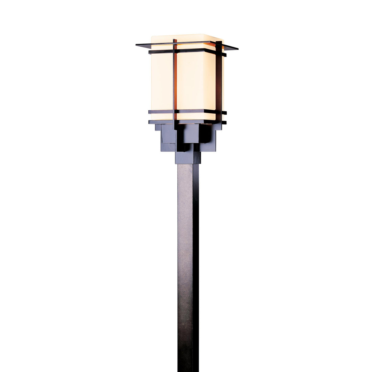 Hubbardton Forge 2004 Coastal Black Opal Glass (GG) Tourou Large Outdoor Post Light