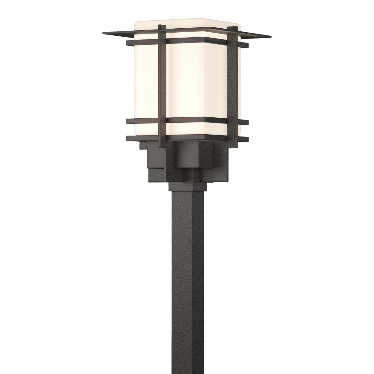 Hubbardton Forge 2004 Coastal Natural Iron Opal Glass (GG) Tourou Large Outdoor Post Light