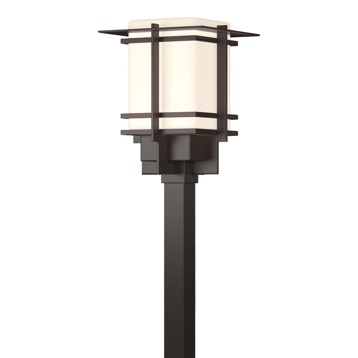 Hubbardton Forge 2004 Coastal Dark Smoke Opal Glass (GG) Tourou Large Outdoor Post Light