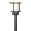 Hubbardton Forge 2004 Coastal Burnished Steel Opal Glass (GG) Tourou Large Outdoor Post Light