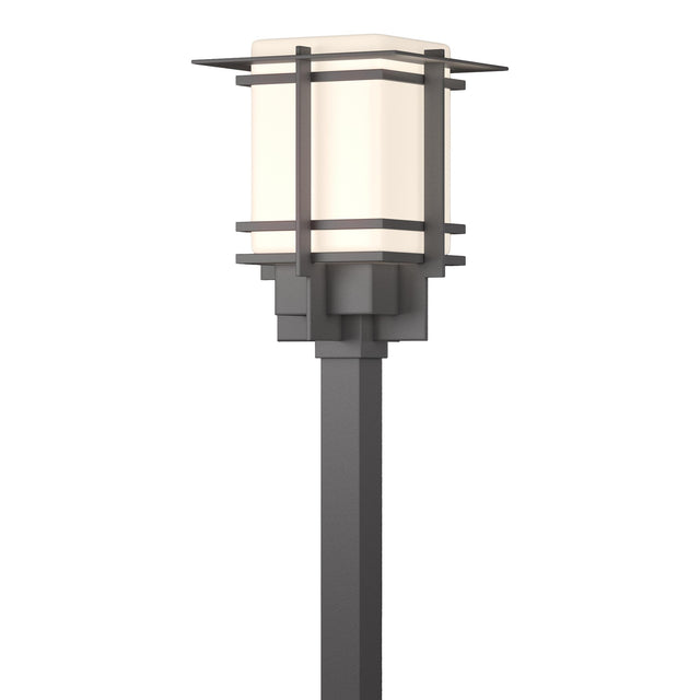 Hubbardton Forge 2004 Coastal Burnished Steel Opal Glass (GG) Tourou Large Outdoor Post Light