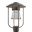 Hubbardton Forge 2019 Coastal Natural Iron Clear Glass (ZM) Erlenmeyer Outdoor Post Light