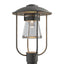 Hubbardton Forge 2019 Coastal Natural Iron Clear Glass (ZM) Erlenmeyer Outdoor Post Light