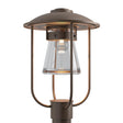 Hubbardton Forge 2019 Coastal Bronze Clear Glass (ZM) Erlenmeyer Outdoor Post Light