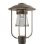 Hubbardton Forge 2019 Coastal Dark Smoke Clear Glass (ZM) Erlenmeyer Outdoor Post Light