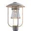 Hubbardton Forge 2019 Coastal Burnished Steel Clear Glass (ZM) Erlenmeyer Outdoor Post Light