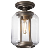 Hubbardton Forge 2022 Coastal Oil Rubbed Bronze Clear Glass (ZM) Fairwinds Outdoor Semi-Flush