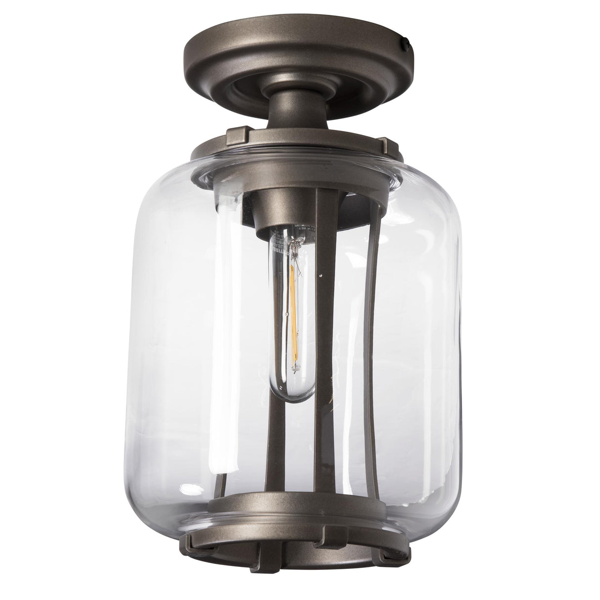 Hubbardton Forge 2022 Coastal Oil Rubbed Bronze Clear Glass (ZM) Fairwinds Outdoor Semi-Flush
