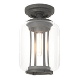 Hubbardton Forge 2022 Coastal Natural Iron Clear Glass (ZM) Fairwinds Outdoor Semi-Flush