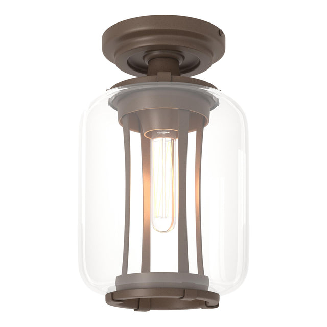 Hubbardton Forge 2022 Coastal Bronze Clear Glass (ZM) Fairwinds Outdoor Semi-Flush