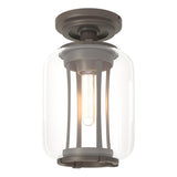 Hubbardton Forge 2022 Coastal Dark Smoke Clear Glass (ZM) Fairwinds Outdoor Semi-Flush