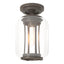 Hubbardton Forge 2022 Coastal Dark Smoke Clear Glass (ZM) Fairwinds Outdoor Semi-Flush