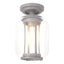 Hubbardton Forge 2022 Coastal Burnished Steel Clear Glass (ZM) Fairwinds Outdoor Semi-Flush