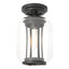 Hubbardton Forge 2022 Coastal Black Clear Glass (ZM) Fairwinds Outdoor Semi-Flush