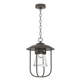 Hubbardton Forge 2019 Coastal Dark Smoke Clear Glass (ZM) Erlenmeyer Outdoor Pendant