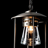 Hubbardton Forge 2019 Coastal Dark Smoke Clear Glass (ZM) Erlenmeyer Outdoor Pendant