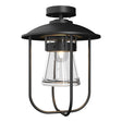 Hubbardton Forge 2019 Coastal Black Clear Glass (ZM) Erlenmeyer Outdoor Semi-Flush