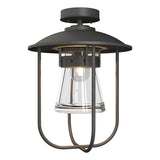 Hubbardton Forge 2019 Coastal Natural Iron Clear Glass (ZM) Erlenmeyer Outdoor Semi-Flush