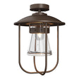 Hubbardton Forge 2019 Coastal Bronze Clear Glass (ZM) Erlenmeyer Outdoor Semi-Flush