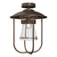 Hubbardton Forge 2019 Coastal Bronze Clear Glass (ZM) Erlenmeyer Outdoor Semi-Flush