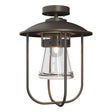 Hubbardton Forge 2019 Coastal Dark Smoke Clear Glass (ZM) Erlenmeyer Outdoor Semi-Flush