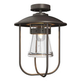 Hubbardton Forge 2019 Coastal Dark Smoke Clear Glass (ZM) Erlenmeyer Outdoor Semi-Flush
