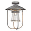 Hubbardton Forge 2019 Coastal Burnished Steel Clear Glass (ZM) Erlenmeyer Outdoor Semi-Flush