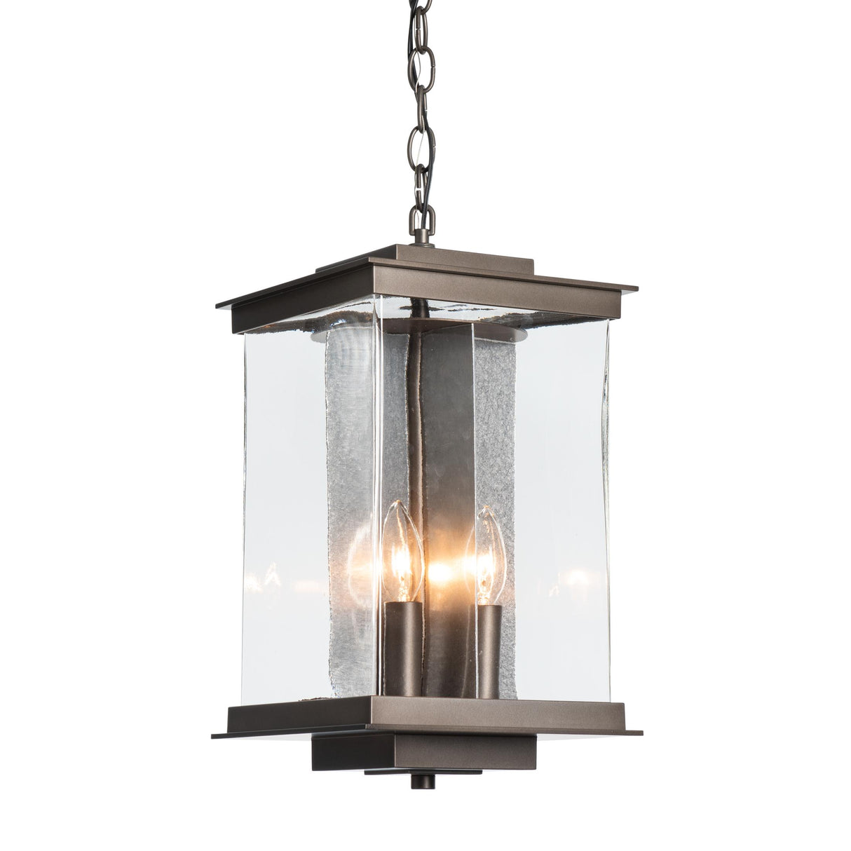 Hubbardton Forge 2021 Coastal Bronze Translucent Vintage Platinum Clear Glass (ZM) Kingston Outdoor Large Lantern