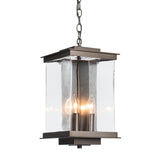 Hubbardton Forge 2021 Coastal Bronze Translucent Vintage Platinum Clear Glass (ZM) Kingston Outdoor Large Lantern