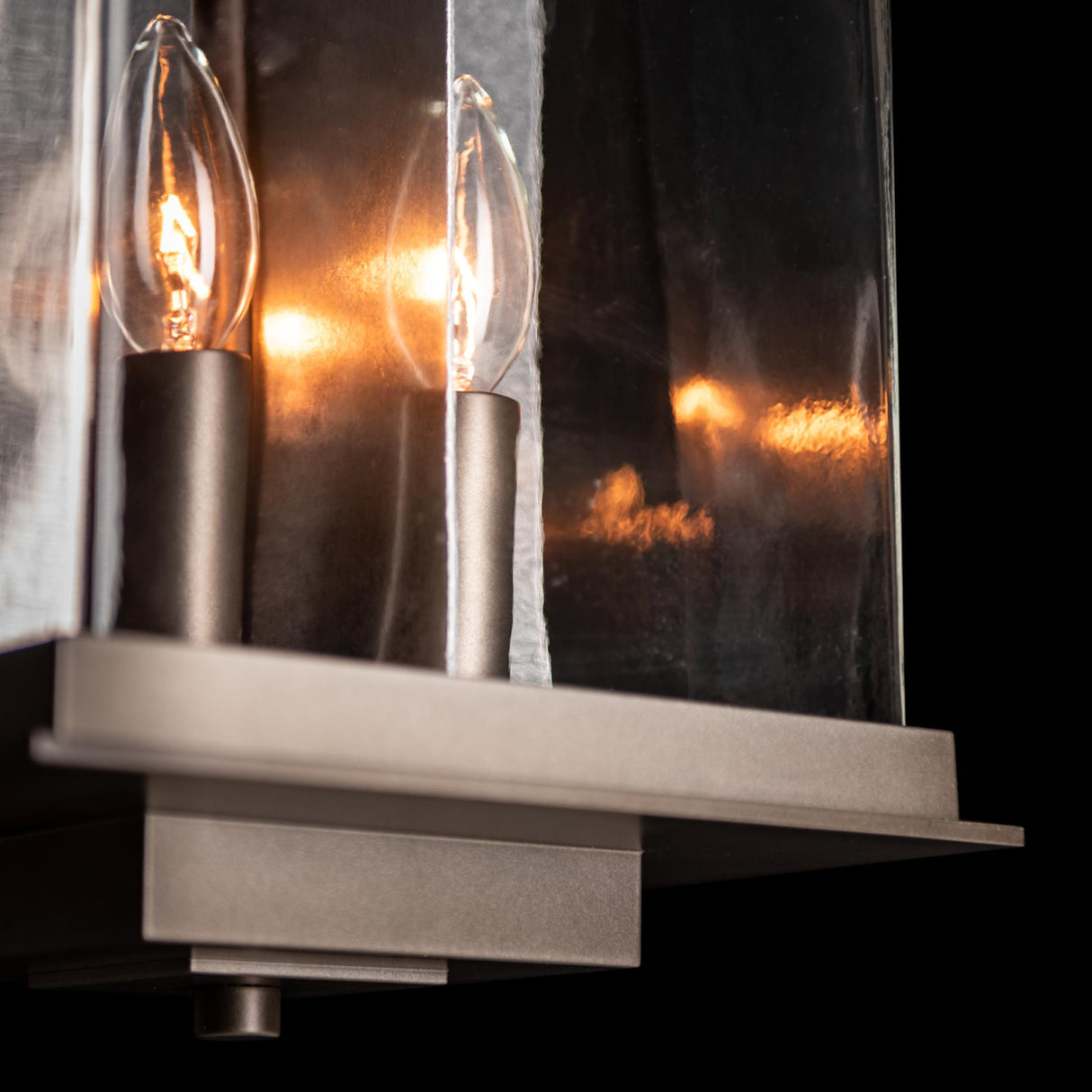 Hubbardton Forge 2021 Coastal Bronze Translucent Vintage Platinum Clear Glass (ZM) Kingston Outdoor Large Lantern