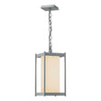 Hubbardton Forge 2023 Coastal Burnished Steel Opal Glass (GG) Cela Large Outdoor Lantern