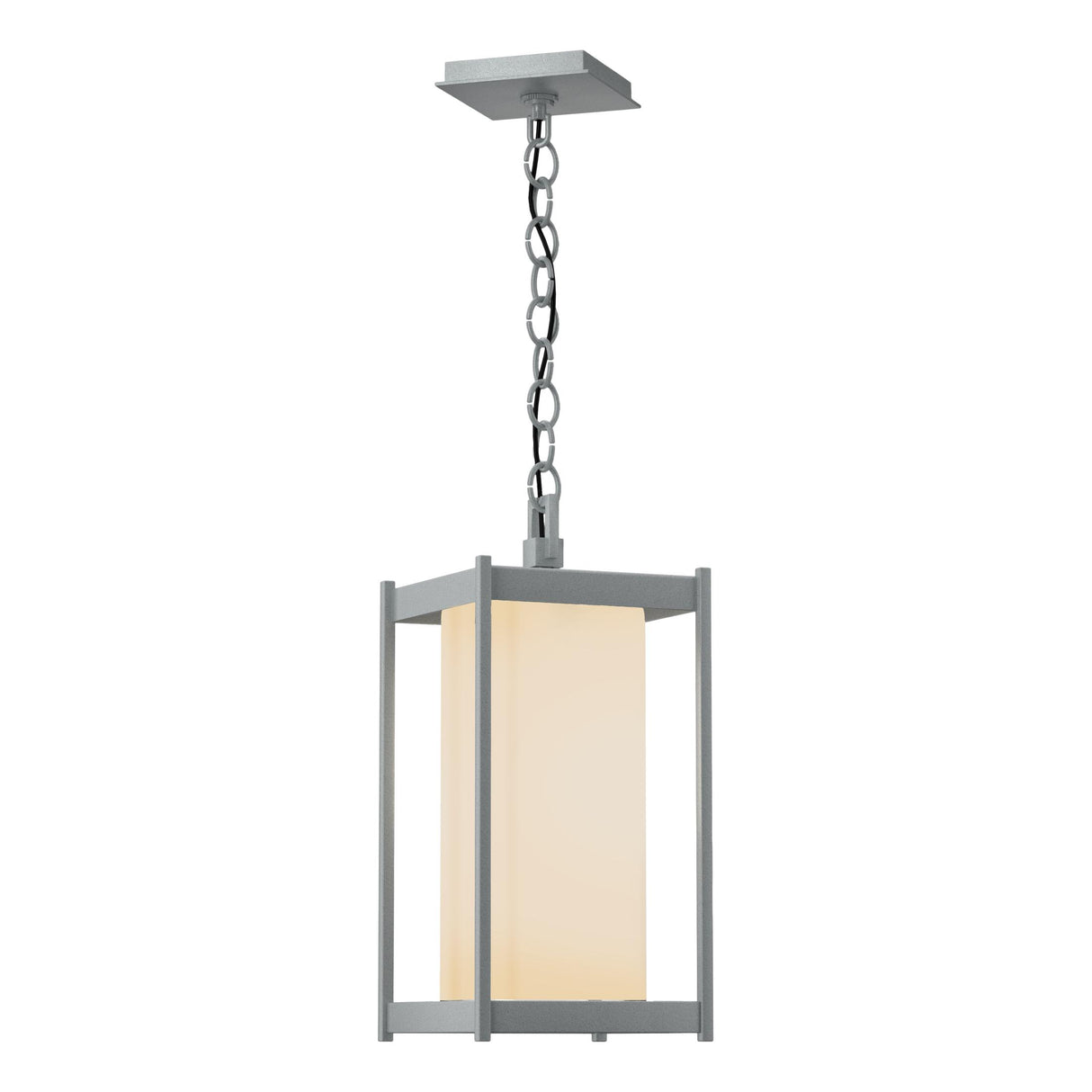 Hubbardton Forge 2023 Coastal Burnished Steel Opal Glass (GG) Cela Large Outdoor Lantern