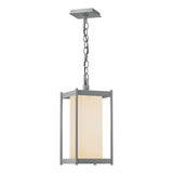 Hubbardton Forge 2023 Coastal Burnished Steel Opal Glass (GG) Cela Large Outdoor Lantern