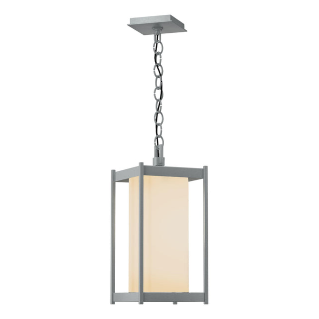 Hubbardton Forge 2023 Coastal Burnished Steel Opal Glass (GG) Cela Large Outdoor Lantern